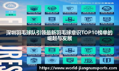 深圳羽毛球队引领最新羽毛球意识TOP10榜单的崛起与发展